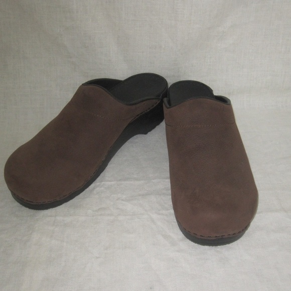 SANITA brown leather danish clogs size 44 main image 6